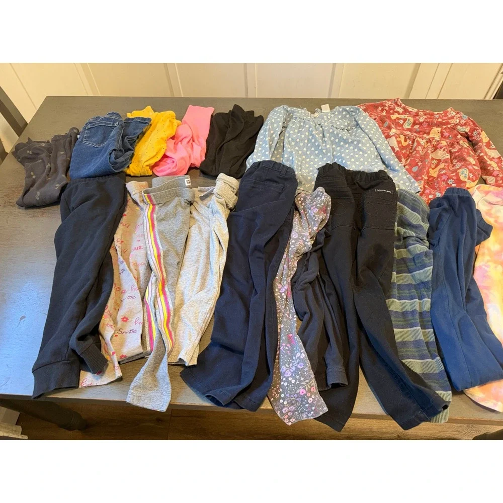 Toddler Girls Clothing Lot 25+ Pieces Tops Pants Pajamas size 4T